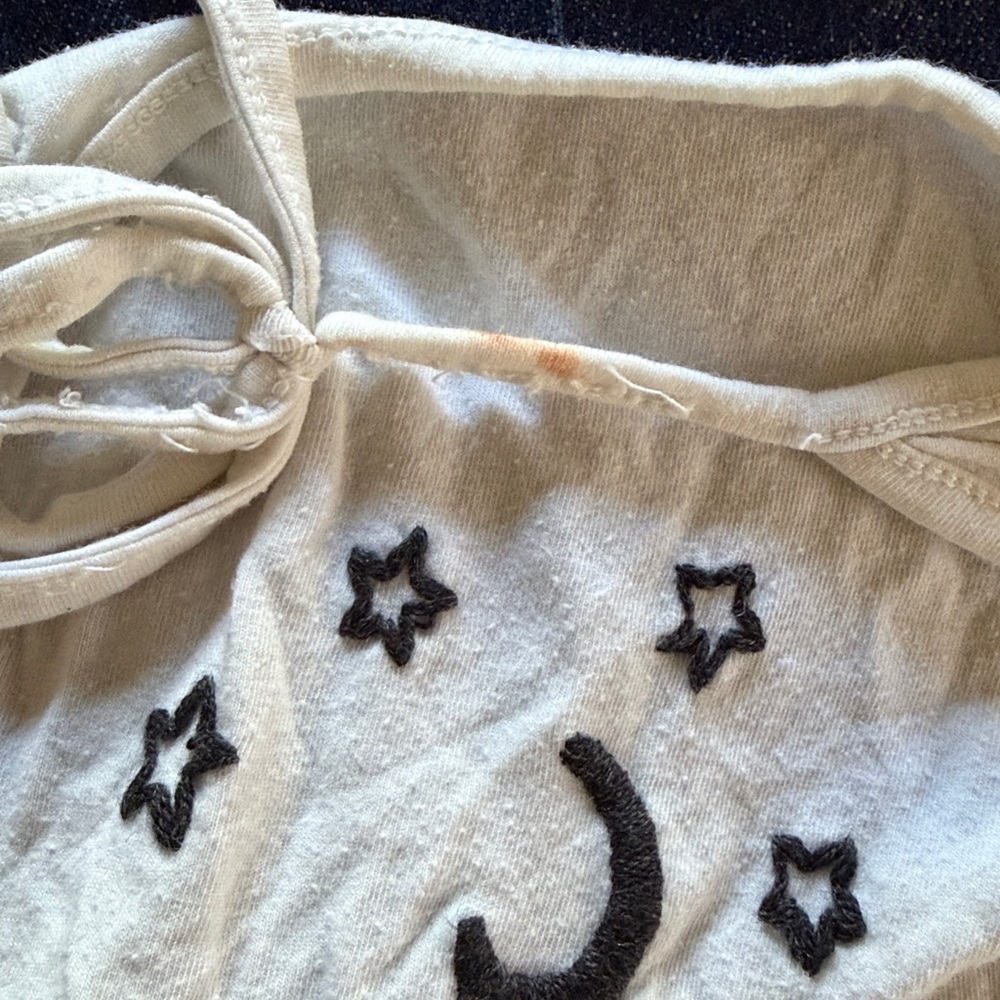 Brandy Melville vintage crying halter size S embroidered crop top shirt … - Picture 8 of 8